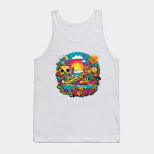 Psychedelic art, colorful art, colorful psychedelic, hippie, psychedelic style, abstract psychedelic, colorful psychedelic art Tank Top